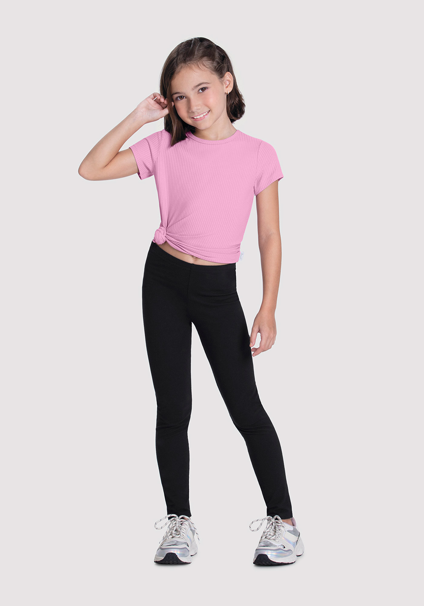 Calça Legging Infantil Menina em Malha Básica