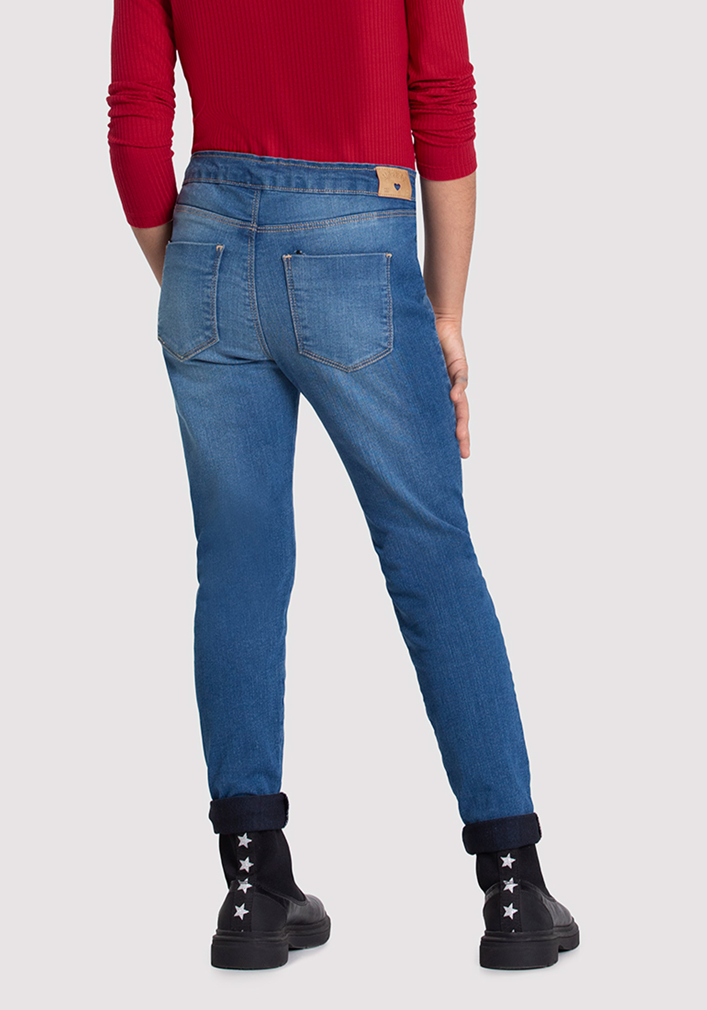 Calça Jeans Cotton Azul Menina - Pinguim de Paletó